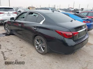 2019 Infiniti Q50 Signature Edition with VIN JN1EV7AP6KM540706, listed as a IAAI auction lot 41733726 with 45,847 mi miles and . Bid and sale history available at DreamBid. Image 3.