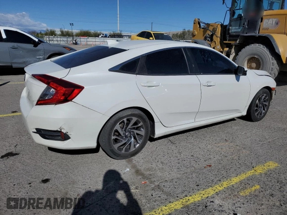 2018 Honda Civic EX with VIN 2HGFC2F77JH507767, listed as a Copart auction lot 50453785 with 153,104 mi miles and Salvage Title. Bid and sale history available at DreamBid. Image 3.
