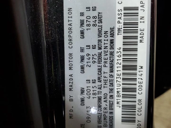 2014 Mazda Mazda3 i Sport with VIN JM1BM1U73E1121634, listed as a Copart auction lot 52763105 with 90,978 mi miles and Salvage Title. Bid and sale history available at carsss.com. Image 13.