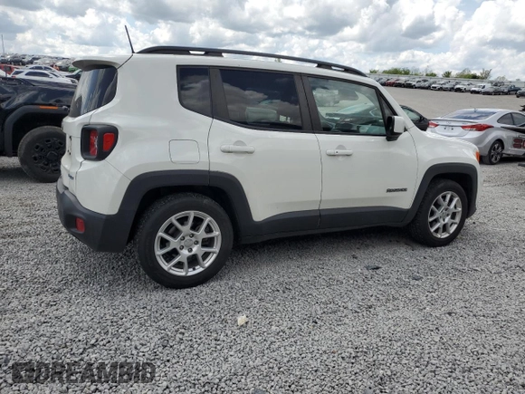 2020 Jeep Renegade Latitude with VIN ZACNJABB2LPL31326, listed as a Copart auction lot 54415525 with 80,656 mi miles and Salvage title. Bid and sale history available at DreamBid. Image 3.