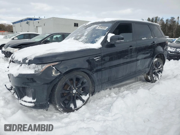 2018 Land Rover Range Rover Sport HSE with VIN SALWR2RK2JA194888, listed as a Copart auction lot 43160305 with 106,260 mi miles and Salvage title. Bid and sale history available at DreamBid. Image 1.