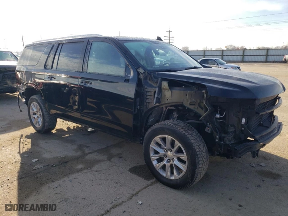 2021 Chevrolet Suburban Premier with VIN 1GNSKFKD8MR279860, listed as a Copart auction lot 85946734 with 69,300 mi miles and Salvage Title. Bid and sale history available at carsss.com. Image 4.