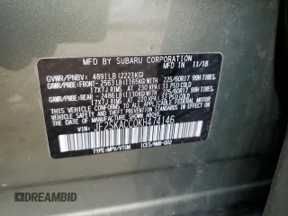 2019 Subaru Forester with VIN JF2SKACC0KH474146, listed as a Copart auction lot 46600185 with 94,722 mi miles and Salvage Title. Bid and sale history available at carsss.com. Image 15.