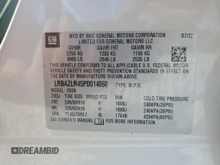 2023 Buick Envision Preferred with VIN LRBAZLR45PD014060, listed as a Copart auction lot 49385075 with 22,054 mi miles and Salvage Title. Bid and sale history available at carsss.com. Image 13.
