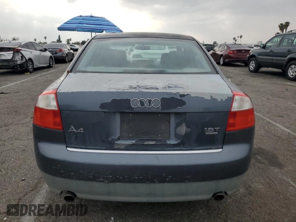 2002 Audi A4 1.8T with VIN WAULC68E02A307556, listed as a Copart auction lot 49934045 with 114,996 mi miles and Clean title. Bid and sale history available at DreamBid. Image 6.