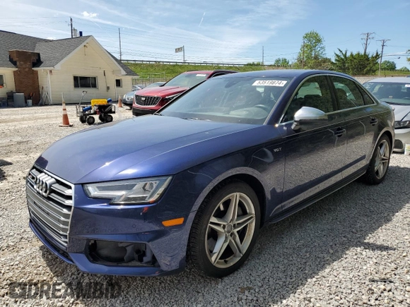 2018 Audi S4 Prestige with VIN WAUC4AF42JA013424, listed as a Copart auction lot 53519874 with 71,448 mi miles. Bid and sale history available at carsss.com. Image 1.