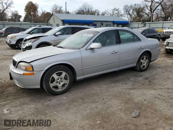 2001 Lincoln LS Luxury with VIN 1LNHM86S31Y648588, listed as a Copart auction lot 82892834 with 93,565 mi miles and Salvage Title. Bid and sale history available at carsss.com. Image 1.