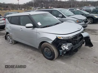 2020 Kia Soul X-Line with VIN KNDJ23AU2L7010963, listed as a IAAI auction lot 41557826 with 104,997 mi miles. Bid and sale history available at carsss.com. Image 1.