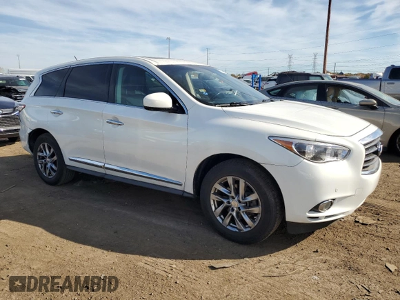 2013 Infiniti JX35 with VIN 5N1AL0MM2DC304486, listed as a Copart auction lot 77302174 with 224,617 mi miles and Clean Title. Bid and sale history available at carsss.com. Image 4.