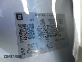 2018 Chevrolet Colorado 2WD Work Truck с VIN 1GCGSBEA0J1283811, выставлен на аукционе IAAI как лот 41834201 с пробегом 75 642 миль миль и . История ставок и продаж доступна на DreamBid. Изображение 9.