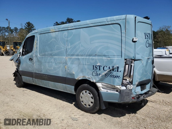 2021 Mercedes-Benz Sprinter Cargo with VIN W1Y4EBHY9MT073313, listed as a Copart auction lot 48922285 with Not Provided miles and Salvage Title. Bid and sale history available at carsss.com. Image 2.