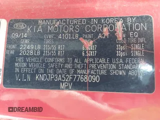 2015 Kia Soul + with VIN KNDJP3A52F7768090, listed as a IAAI auction lot 42066006 with 164,241 mi miles and . Bid and sale history available at DreamBid. Image 9.