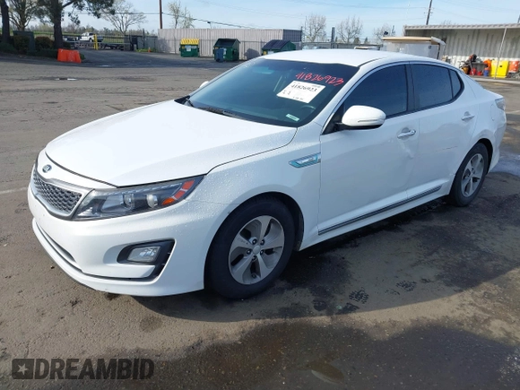2016 Kia Optima Hybrid with VIN KNAGM4AD2G5094596, listed as a IAAI auction lot 41826923 with 146,240 mi miles. Bid and sale history available at carsss.com. Image 2.