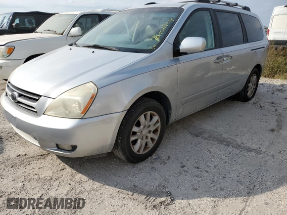 2007 Kia Sedona EX with VIN KNDMB233576179964, listed as a Copart auction lot 76402924 with 0 mi miles and Non Repairable. Bid and sale history available at carsss.com. Image 1.