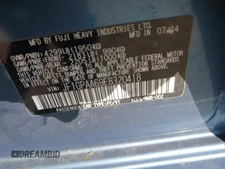 2014 Subaru Impreza 2.0i z VIN JF1GPAA69E8320418, wystawiony jako IAAI lot #41741239 z przebiegiem 115 555 mil mil oraz . Historia ofert i sprzedaży dostępna na DreamBid. Obrazek 9.