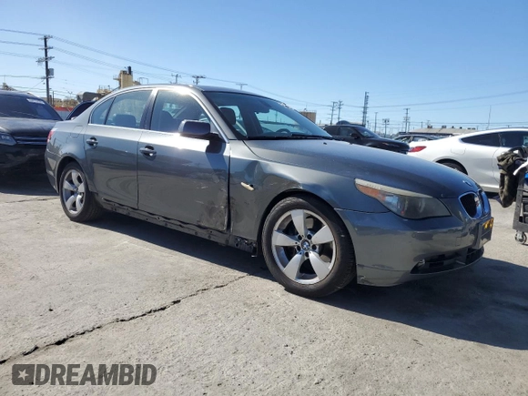 2004 BMW 5 Series 530i with VIN WBANA73544B802125, listed as a Copart auction lot 47831815 with 82,188 mi miles and Salvage Title. Bid and sale history available at DreamBid. Image 4.