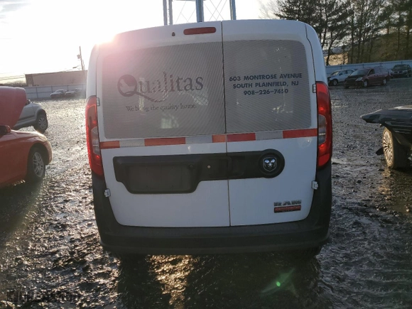 2018 Ram ProMaster City Cargo Van Tradesman with VIN ZFBERFAB9J6K13822, listed as a Copart auction lot 44374005 with 174,299 mi miles and Salvage Title. Bid and sale history available at carsss.com. Image 6.