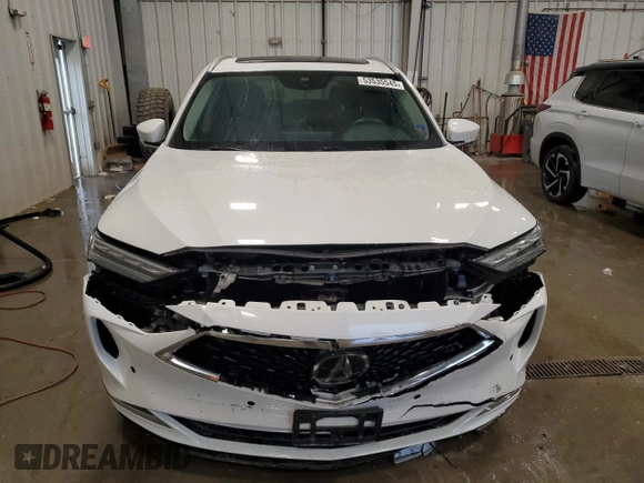 2022 Acura MDX Advance z VIN 5J8YE1H89NL040444, wystawiony jako Copart lot #53535545 z przebiegiem Nie podano mil oraz Szkoda całkowita • Salvage title. Historia ofert i sprzedaży dostępna na DreamBid. Obrazek 5.