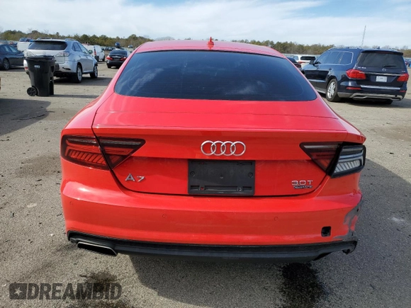 2017 Audi A7 Premium Plus with VIN WAUW3AFC1HN004451, listed as a Copart auction lot 44163335 with 97,191 mi miles and Salvage Title. Bid and sale history available at carsss.com. Image 6.
