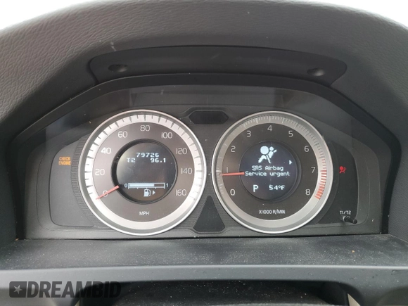 2013 Volvo S60 T5 Premier with VIN YV1612FS0D2200375, listed as a Copart auction lot 43930195 with 79,726 mi miles and Salvage Title. Bid and sale history available at carsss.com. Image 9.
