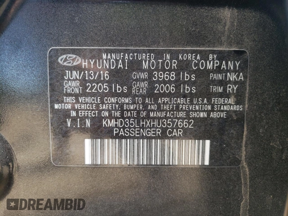 2017 Hyundai Elantra GT with VIN KMHD35LHXHU357662, listed as a Copart auction lot 68889834 with 84,543 mi miles and Salvage Title. Bid and sale history available at carsss.com. Image 13.