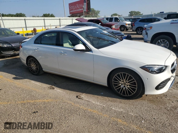 2023 Mercedes-Benz C 300 with VIN W1KAF4HB6PR132188, listed as a Copart auction lot 59950745 with Not provided miles and Salvage title. Bid and sale history available at DreamBid. Image 4.
