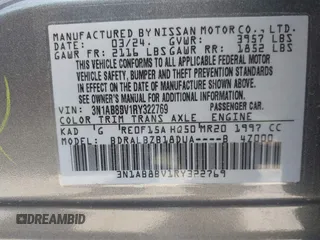 2024 Nissan Sentra S z VIN 3N1AB8BV1RY322769, wystawiony jako IAAI lot #41977736 z przebiegiem 5 112 mil mil oraz . Historia ofert i sprzedaży dostępna na DreamBid. Obrazek 9.
