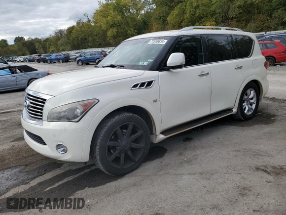 2014 Infiniti QX80 with VIN JN8AZ2NE5E9066948, listed as a Copart auction lot 72659834 with 145,387 mi miles and Clean Title. Bid and sale history available at carsss.com. Image 1.
