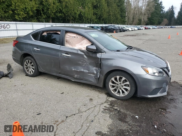 2019 Nissan Sentra SV with VIN 3N1AB7AP7KY368349, listed as a Copart auction lot 47689985 with 122,001 mi miles and Salvage Title. Bid and sale history available at DreamBid. Image 4.