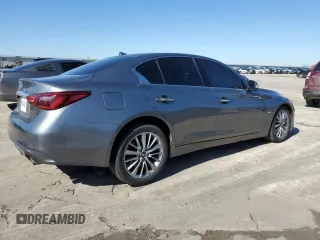 2019 Infiniti Q50 Luxe with VIN JN1EV7AR4KM591722, listed as a Copart auction lot 46364075 with 78,760 mi miles and Salvage Title. Bid and sale history available at carsss.com. Image 3.