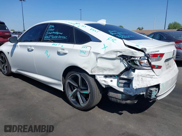 2019 Honda Accord Sedan Sport 1.5T with VIN 1HGCV1F31KA015305, listed as a IAAI auction lot 42094496 with 84,794 mi miles. Bid and sale history available at carsss.com. Image 3.