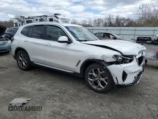 2023 BMW X3 xDrive30i with VIN 5UX53DP03P9S05083, listed as a Copart auction lot 53288355 with Not Provided miles and Salvage Title. Bid and sale history available at DreamBid. Image 4.