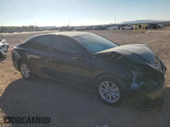 2025 Toyota Camry LE with VIN 4T1DAACK0SU076293, listed as a Copart auction lot 87006194 with 1,607 mi miles and Salvage Title. Bid and sale history available at carsss.com. Image 4.