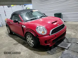 2012 MINI Roadster S with VIN WMWSY3C58CT144227, listed as a Copart auction lot 47918135 with 133,430 mi miles and Salvage Title. Bid and sale history available at DreamBid. Image 10.