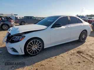 2020 Mercedes-Benz C 300 with VIN 55SWF8DB8LU334042, listed as a Copart auction lot 62797355 with 50,277 mi miles and Salvage title. Bid and sale history available at DreamBid. Image 1.