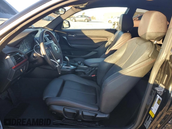 2017 BMW 2 Series 230i with VIN WBA2F9C30H7A40308, listed as a Copart auction lot 41564795 with 53,403 mi miles and Salvage title. Bid and sale history available at DreamBid. Image 7.