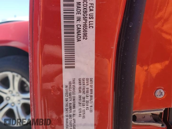 2023 Dodge Charger SXT z VIN 2C3CDXBG6PH656962, wystawiony jako Copart lot #51618735 z przebiegiem 23 137 mil mil oraz Tytuł czysty. Historia ofert i sprzedaży dostępna na DreamBid. Obrazek 13.