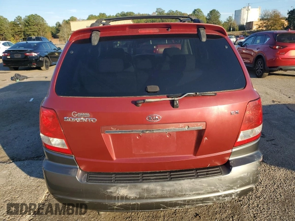 2005 Kia Sorento LX with VIN KNDJD733755363798, listed as a Copart auction lot 80643854 with 178,843 mi miles and Salvage Title. Bid and sale history available at carsss.com. Image 6.