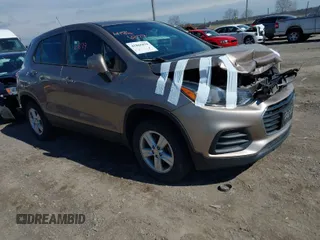 2018 Chevrolet Trax LS with VIN 3GNCJNSB7JL246559, listed as a IAAI auction lot 41866879 with 108,719 mi miles. Bid and sale history available at carsss.com. Image 1.