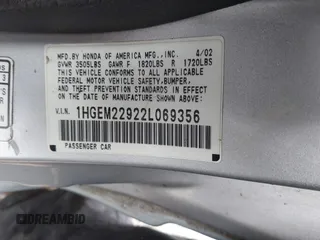 2002 Honda Civic EX with VIN 1HGEM22922L069356, listed as a IAAI auction lot 41988022 with 149,965 mi miles and . Bid and sale history available at carsss.com. Image 9.
