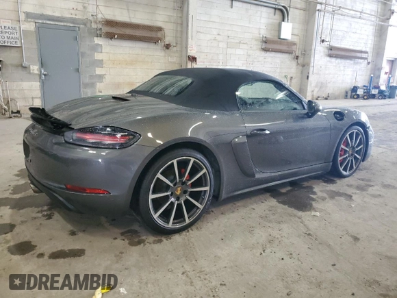 2018 Porsche 718 Boxster S z VIN WP0CB2A81JS228165, wystawiony jako Copart lot #48093094 z przebiegiem 21 561 mil mil oraz . Historia ofert i sprzedaży dostępna na DreamBid. Obrazek 3.