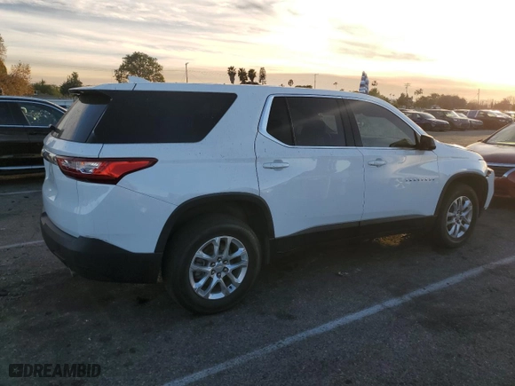 2021 Chevrolet Traverse LS with VIN 1GNERFKWXMJ116023, listed as a Copart auction lot 89206575 with 64,344 mi miles and Salvage Title. Bid and sale history available at carsss.com. Image 3.