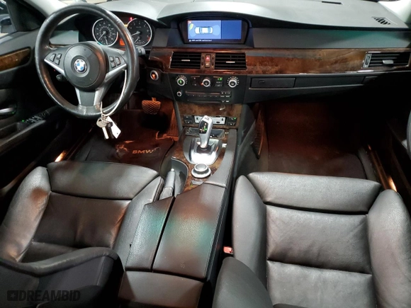 2008 BMW 5 Series 535xi with VIN WBANV935X8CW55292, listed as a Copart auction lot 47441195 with 141,876 mi miles and Salvage Title. Bid and sale history available at carsss.com. Image 8.