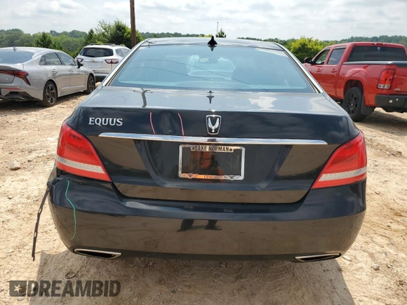 2015 Hyundai Equus Signature with VIN KMHGH4JH5FU094120, listed as a Copart auction lot 63238345 with 103,658 mi miles and Salvage title. Bid and sale history available at DreamBid. Image 6.