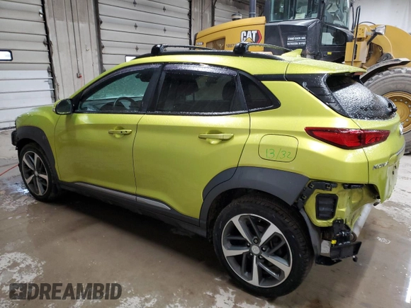 2019 Hyundai Kona Ultimate with VIN KM8K5CA59KU390674, listed as a Copart auction lot 43303795 with 46,070 mi miles and Salvage Title. Bid and sale history available at carsss.com. Image 2.