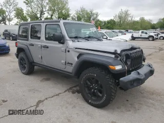 2020 Jeep Wrangler Unlimited Sport с VIN 1C4HJXDG1LW206543, выставлен на аукционе Copart как лот 55635105 с пробегом 68 808 миль миль и Списание • Salvage title. История ставок и продаж доступна на DreamBid. Изображение 4.