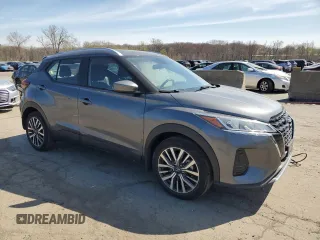 2022 Nissan Kicks SV with VIN 3N1CP5CV2NL485672, listed as a Copart auction lot 53730555 with 30,347 mi miles and Salvage Title. Bid and sale history available at DreamBid. Image 4.