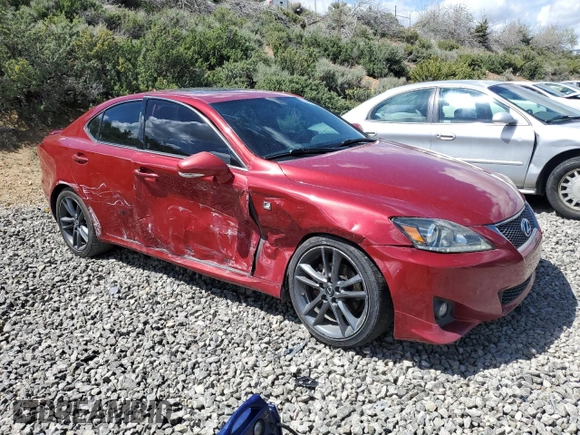 2013 Lexus IS 250 with VIN JTHBF5C22D5185919, listed as a Copart auction lot 56909575 with 125,367 mi miles and Salvage title. Bid and sale history available at DreamBid. Image 4.