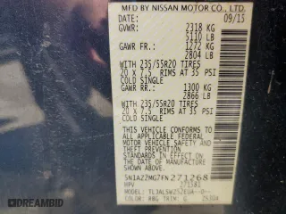 2015 Nissan Murano SL with VIN 5N1AZ2MG7FN271268, listed as a Copart auction lot 48418085 with 219,233 mi miles and Salvage Title. Bid and sale history available at carsss.com. Image 13.