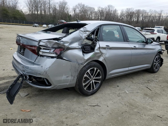 2025 Volkswagen Jetta Sport with VIN 3VWBX7BU8SM035024, listed as a Copart auction lot 43970575 with 239 mi miles and Salvage Title. Bid and sale history available at carsss.com. Image 3.